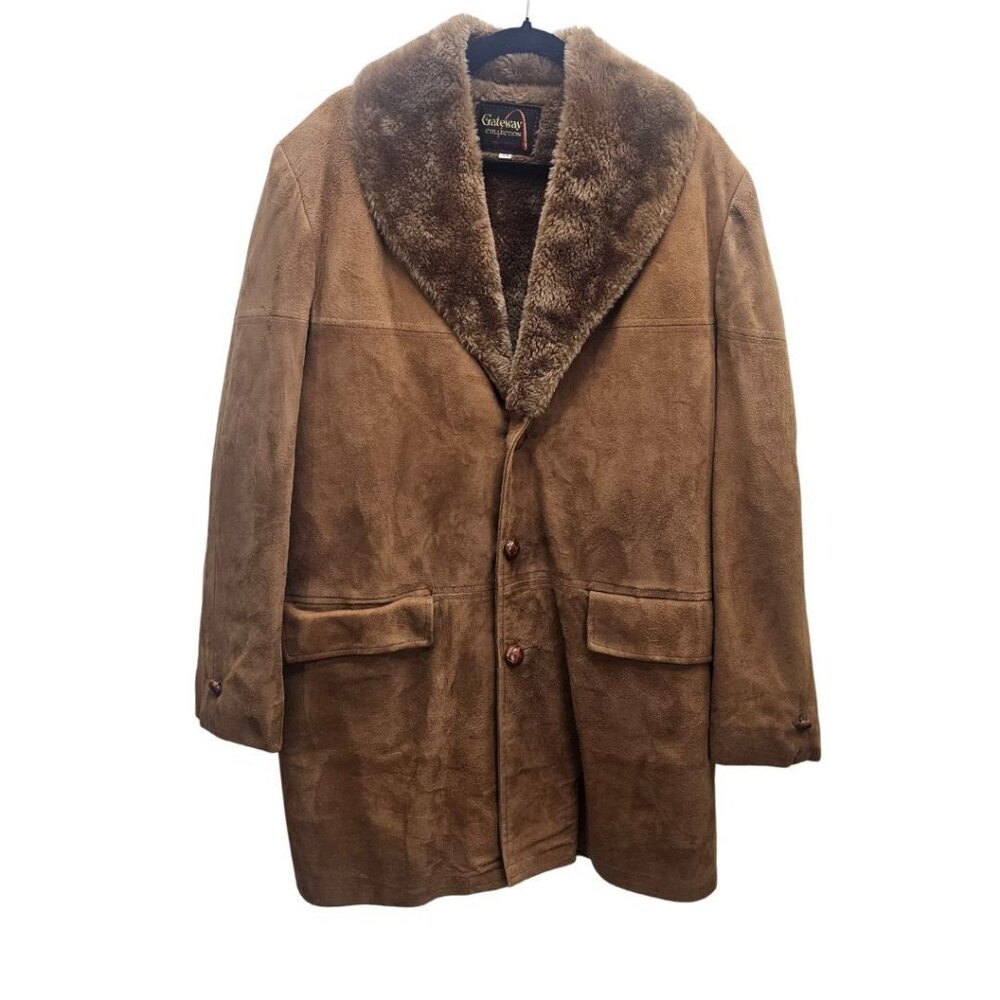 Vintage Suede Women's Penny Lane Winter Coat Size 14 Mob Wife